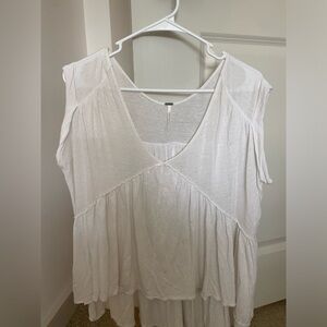 Free people white flowy top
